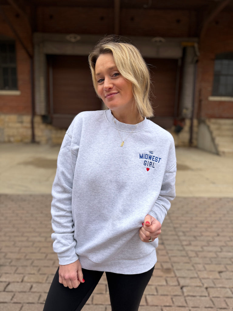 The Midwest Girl Crew in White Heather