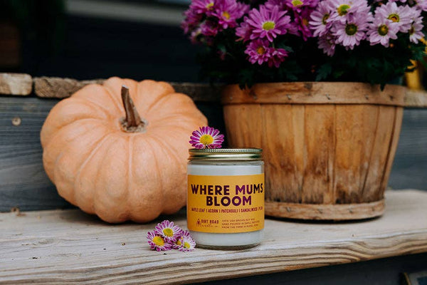 Where Mums Bloom Candle: 8 oz Candle