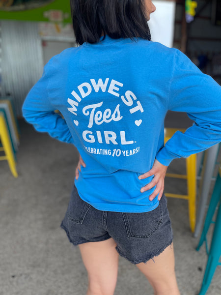 Midwest Girl Summer Long Sleeve in Royal