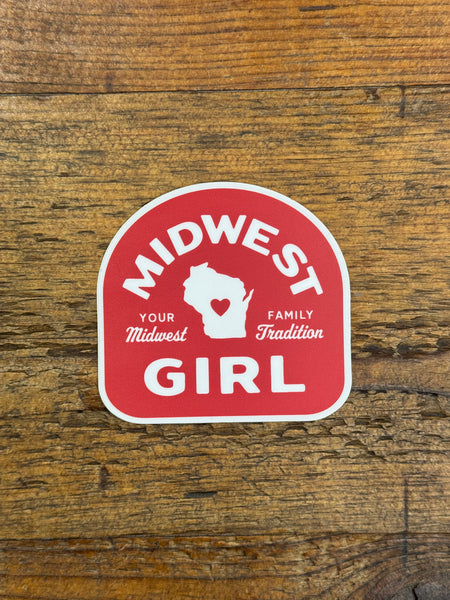 Wisconsin Midwest Girl Sticker
