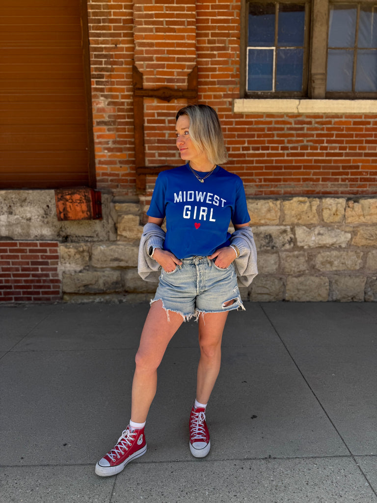 Midwest Girl Classic Tee in Royal