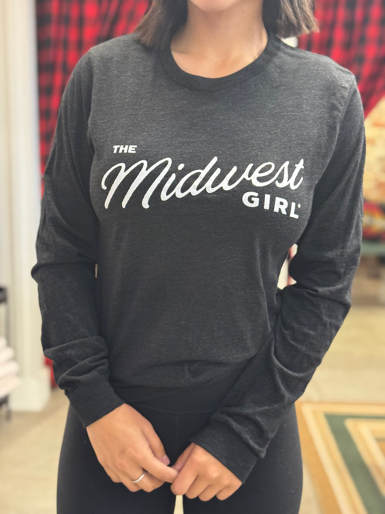 The Midwest Girl Long Sleeve in Charcoal