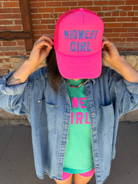 Midwest Girl Trucker in Pink