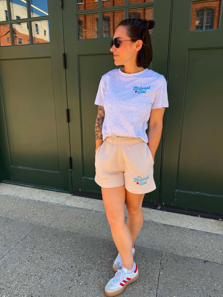 The Midwest Girl Shorts in Bone