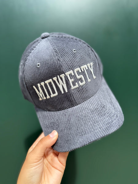 Midwesty Cord Hat in Gray