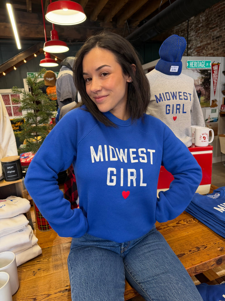 Midwest Girl Crew in Royal Blue