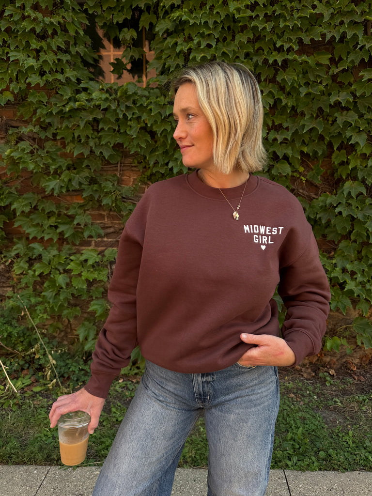 The Midwest Girl Crew in Chestnut Brown