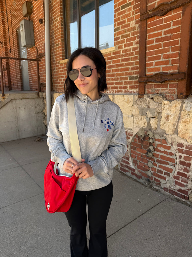 Midwest Girl Terry Hoodie in Gray