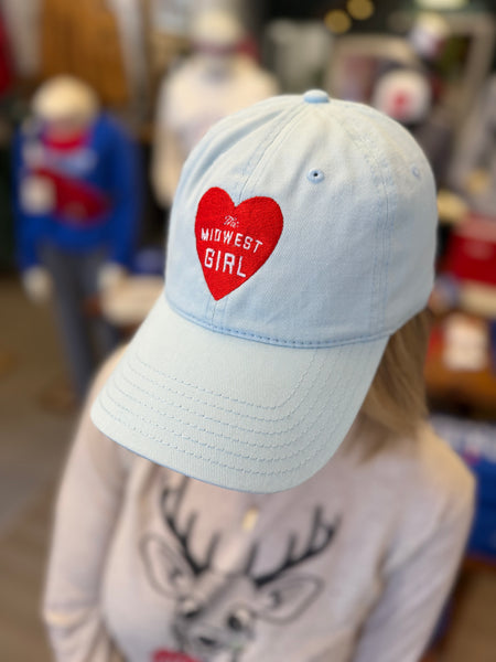 The Midwest Girl Dad Hat in Denim