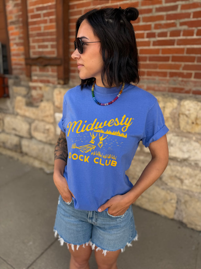 Midwesty® Dock Club Tee in Flo Blue