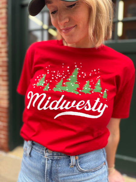 Midwesty® Holiday Scene Tee in Red