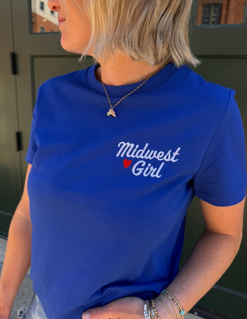 Midwest Girl Women's Tee in Blue