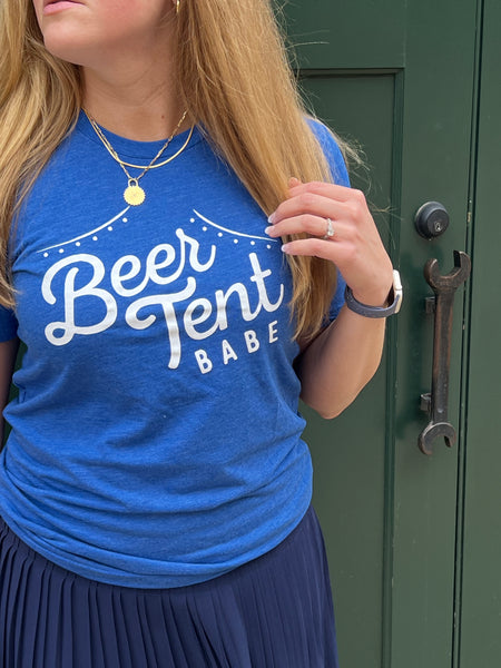 Beer Tent Babe Tee in Royal
