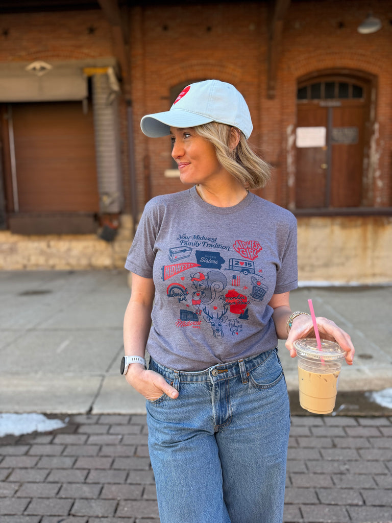 The Midwest Girl Icon Tee in Gray