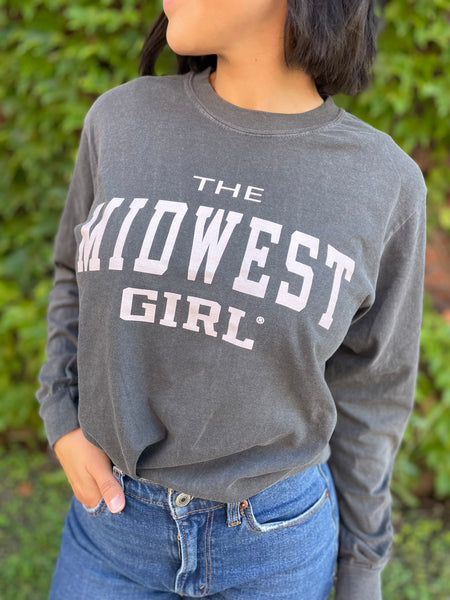 The Midwest Girl Long Sleeve in Pepper