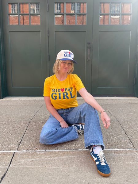 Midwest Girl Tee in Gold