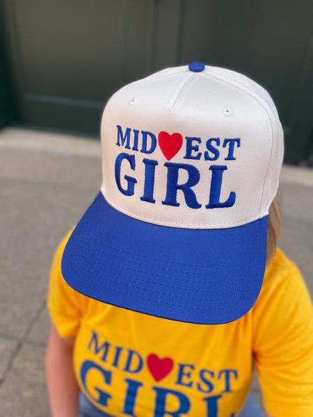 Midwest Girl Trucker Hat in Royal