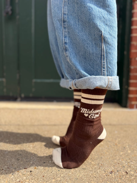Midwest Girl Socks in Chocolate