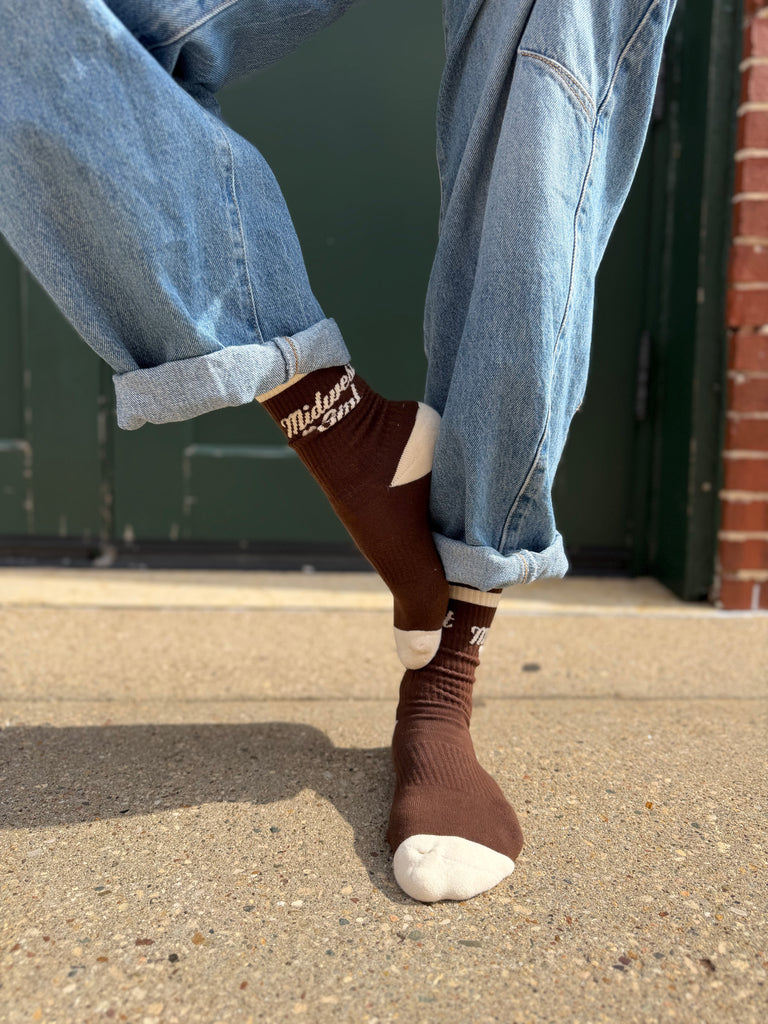 Midwest Girl Socks in Chocolate