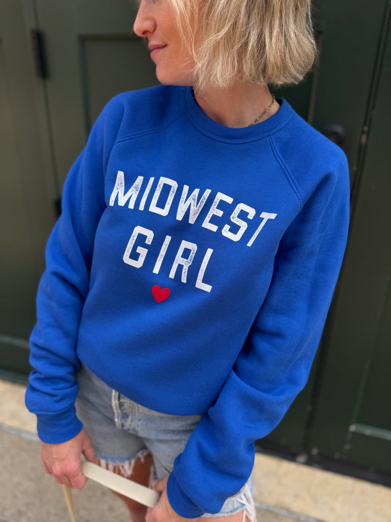 Midwest Girl Crew in Royal Blue