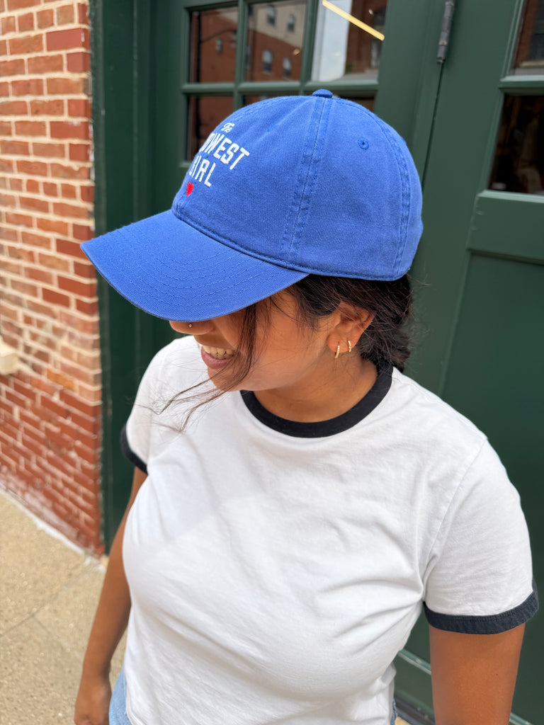 The Midwest Girl Dad Hat in Royal