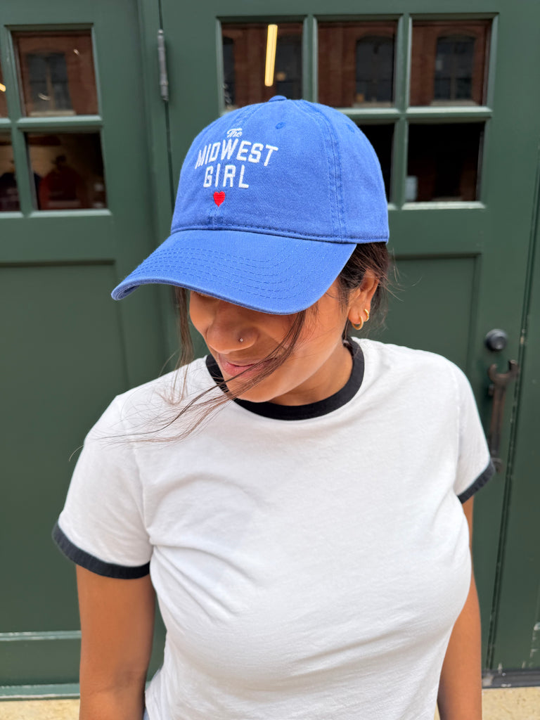 The Midwest Girl Dad Hat in Royal