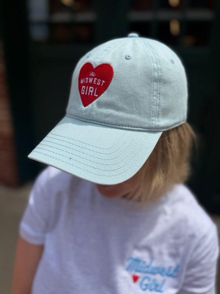 The Midwest Girl Dad Hat in Denim