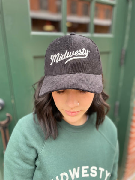 Midwesty Cord Hat in Black