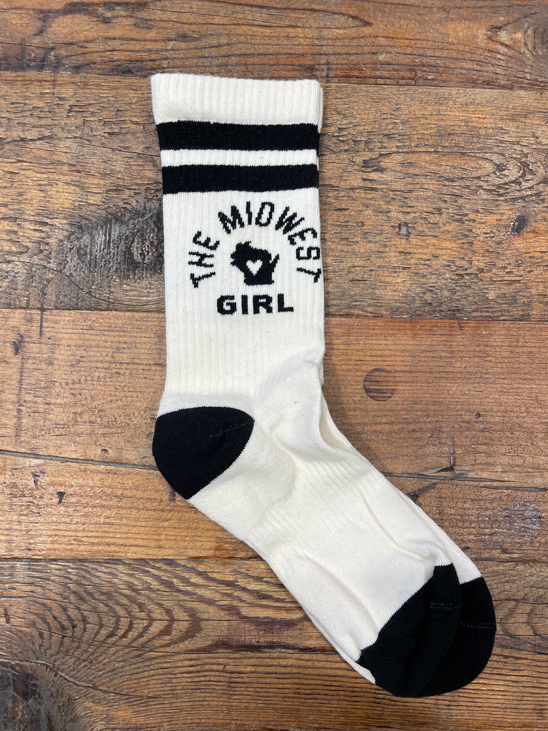 Wisconsin Socks in Black