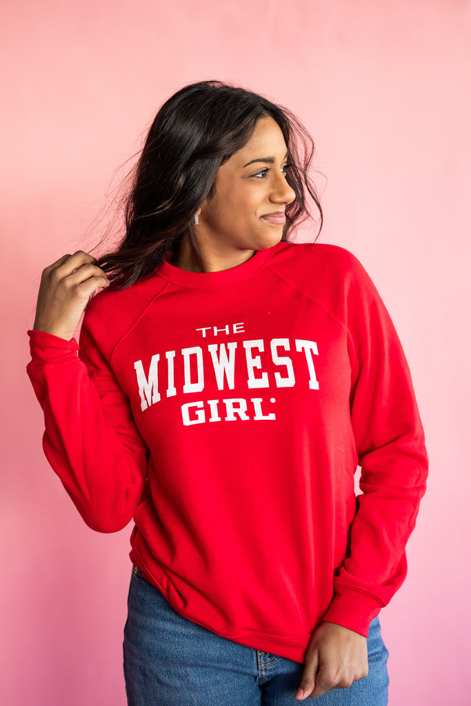 Midwest Girl Crew in Red