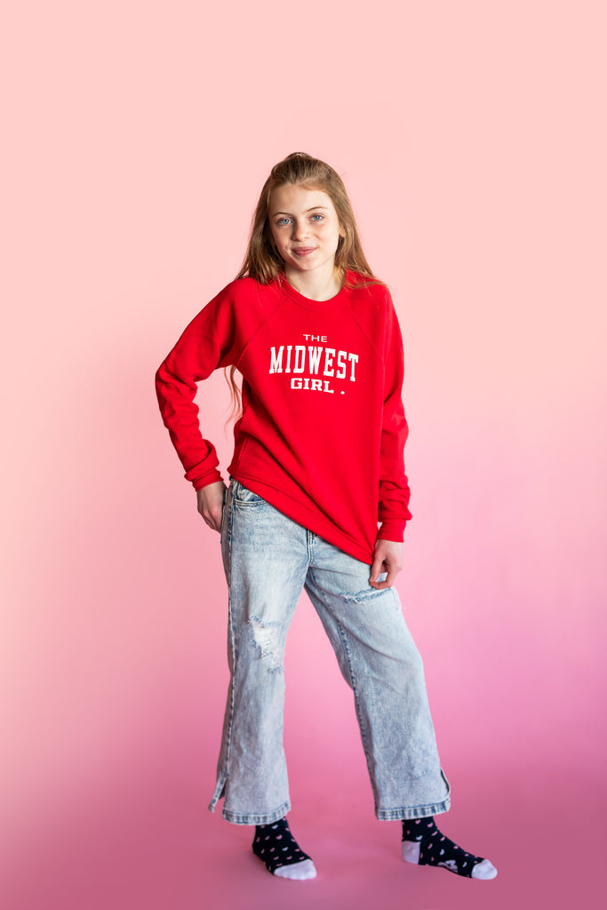 Midwest Girl Crew for Kids in Red
