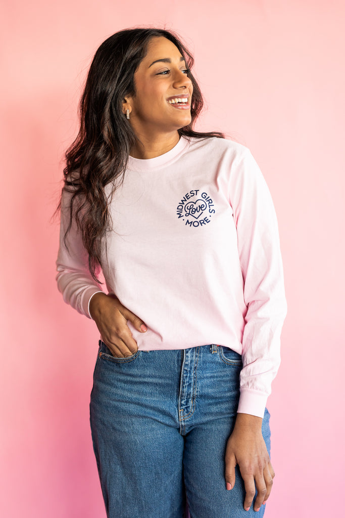 Love More Long Sleeve in Pink