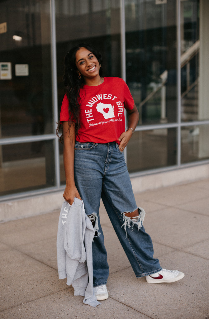 Wisconsin Tee in Red