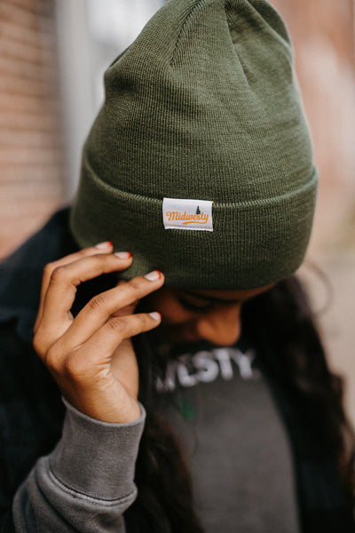 Midwesty Pine Green Beanie