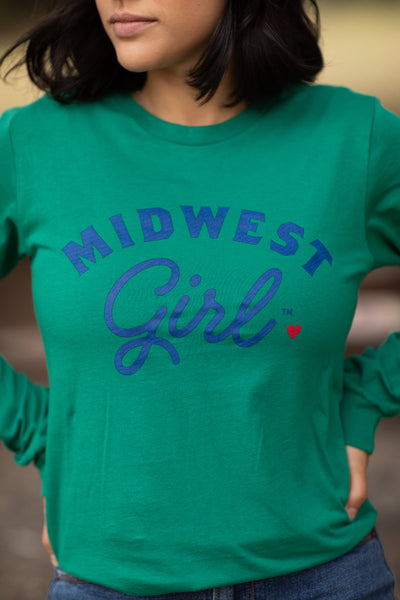 Midwest Girl Long Sleeve in Green