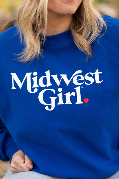 Midwest Girl Way Crew in Royal