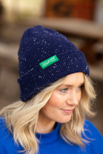 The Midwest Girl Beanie in Navy