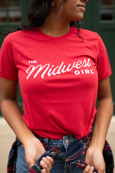 The Midwest Girl Tee in Red