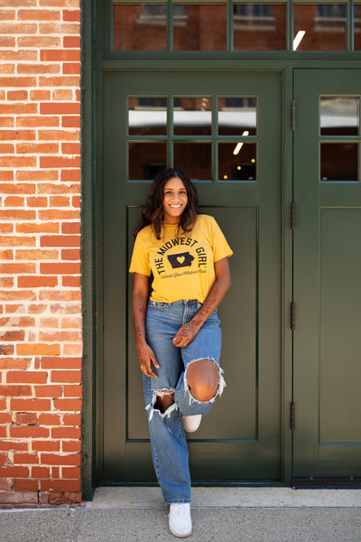 Iowa Tee in Mustard