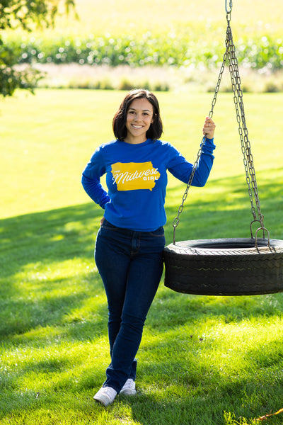 Iowa Long Sleeve in Blue (FINAL SALE)