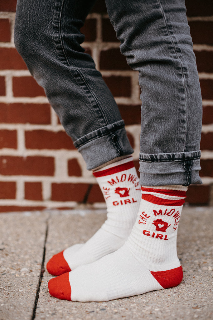 Wisconsin Midwest Girl Socks