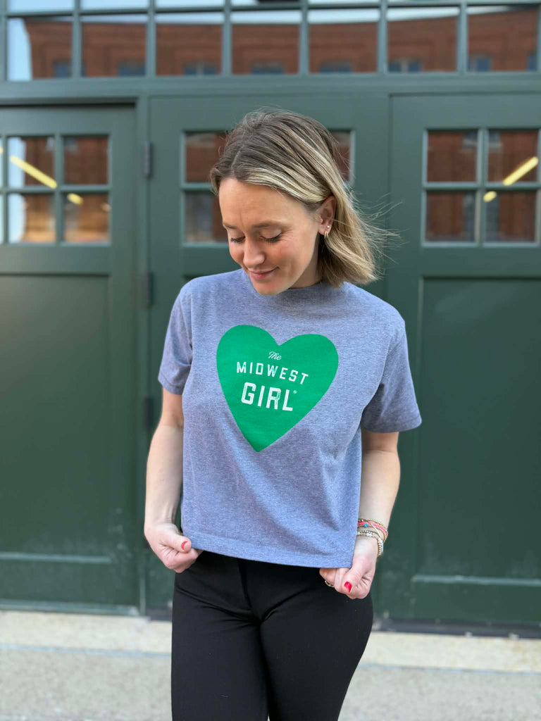 The Midwest Girl Mock Neck Crop Tee
