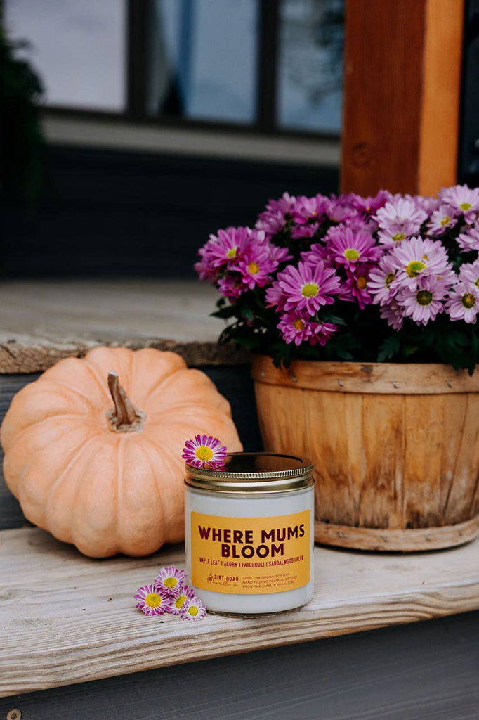 Where Mums Bloom Candle: 8 oz Candle