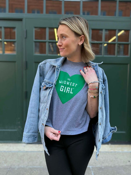 The Midwest Girl Mock Neck Crop Tee