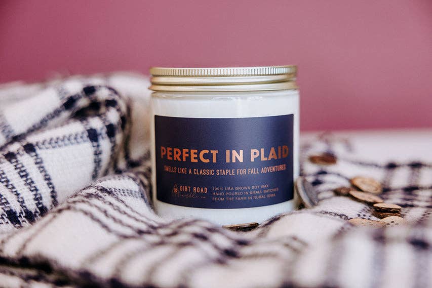 Perfect In Plaid Candle: 8 oz Candle