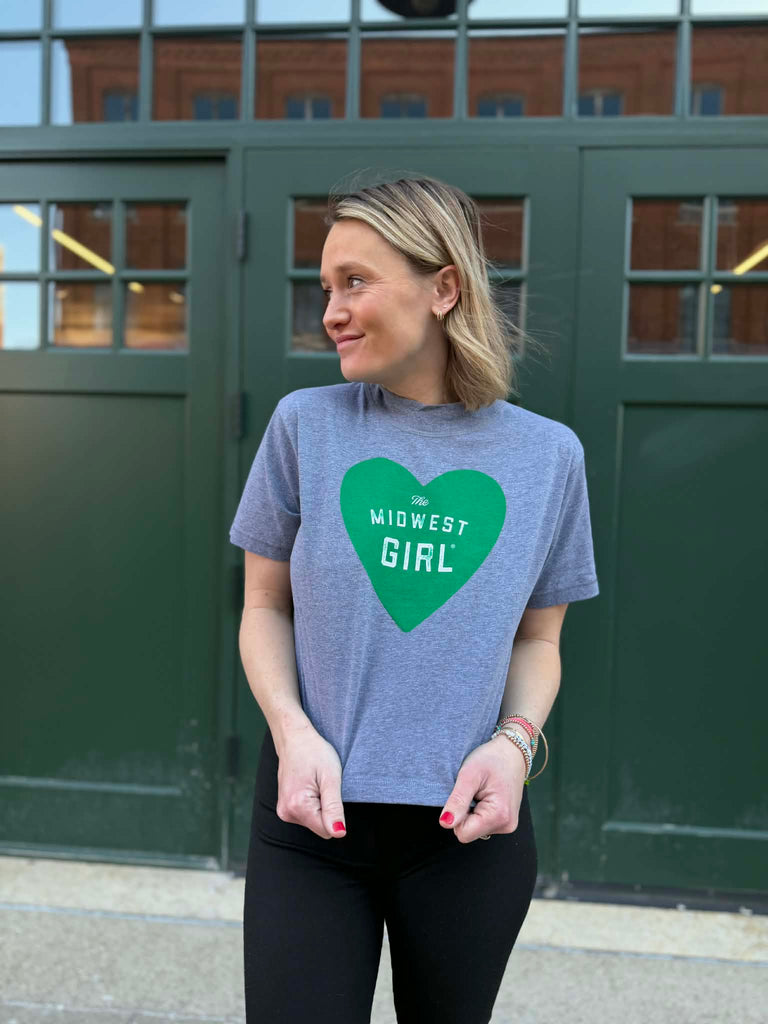 The Midwest Girl Mock Neck Crop Tee