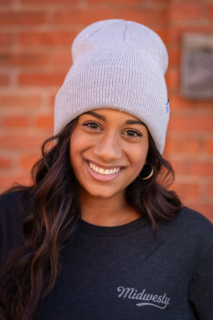 Midwest Girl Beanie in Gray