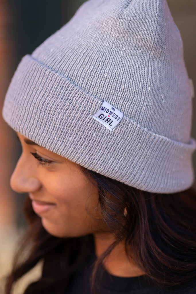 Midwest Girl Beanie in Gray