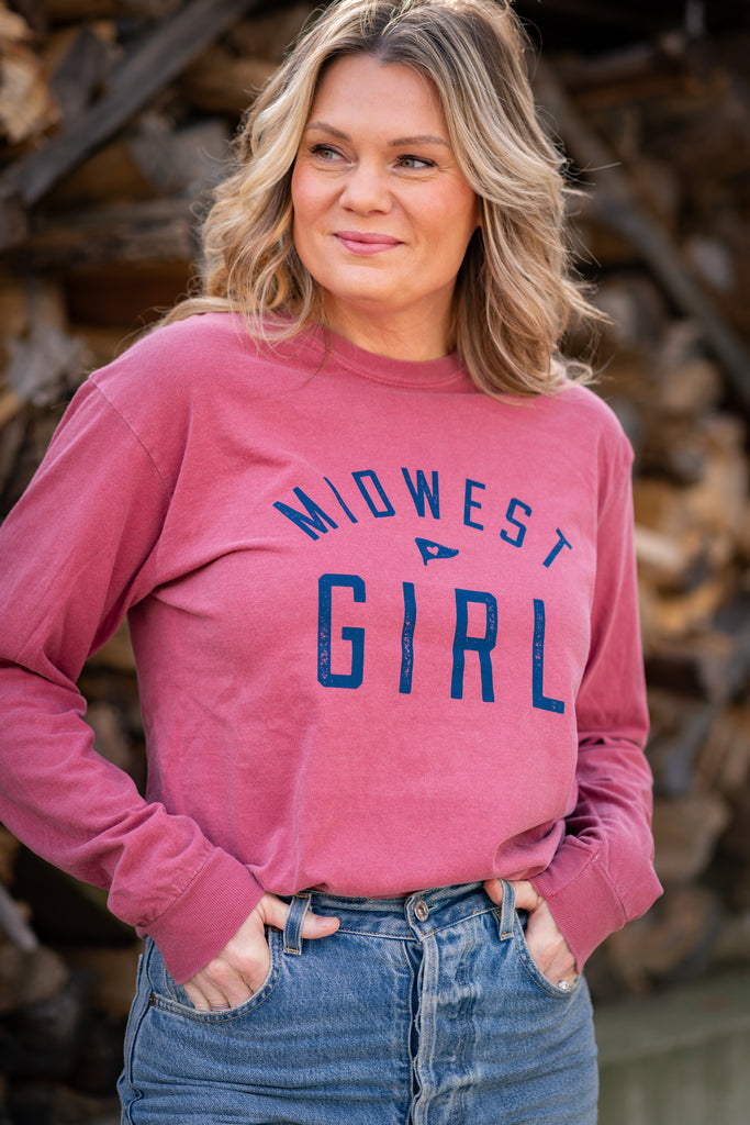 Midwest Girl Long Sleeve in Brick