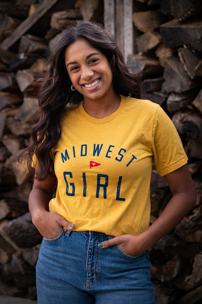 Midwest Girl Tee in Mustard